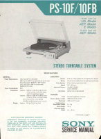Sony PS-10F - Service Manual 